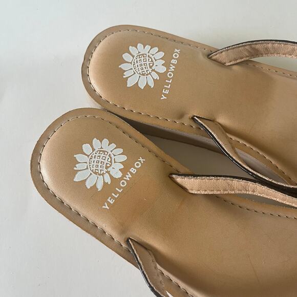 Yellow Box 'Aesy' SZ 9 Women's Criss-Cross Strappy Sandal Black Platform Thong - Picture 4 of 7